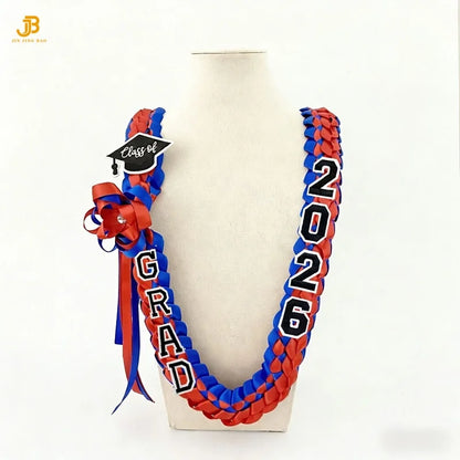 Hot Sale Graduation Leis for College High School Party Favor - Class of 2026 Gorgeous Graduation Ribbon Lei Necklace