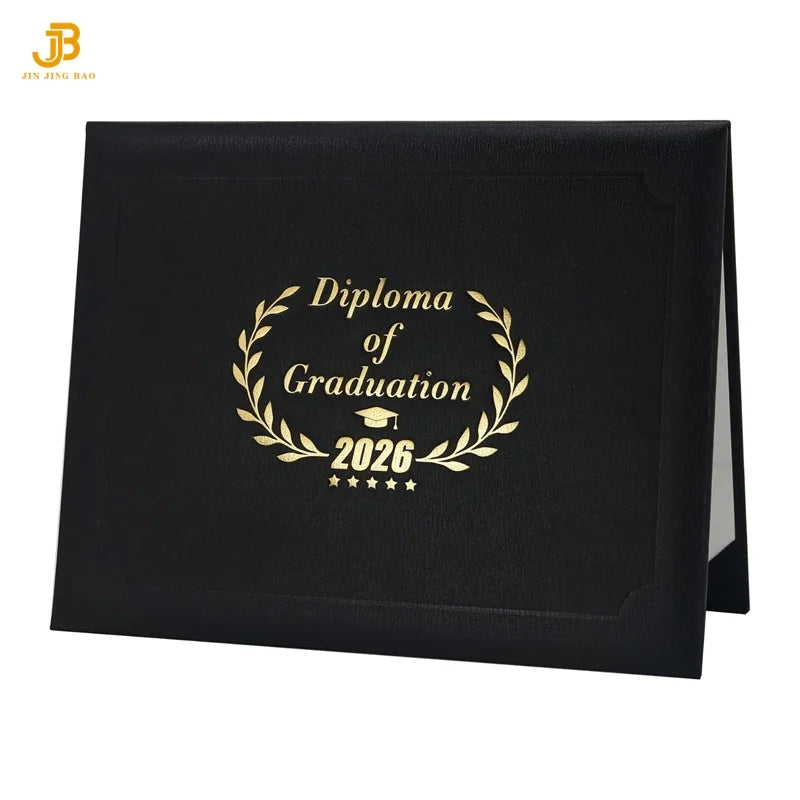 Graduation Diploma Cover Class of 2026 for 8.5x11 Certificate Holder Grain Leather