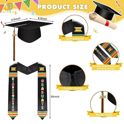 2025 Printed Graduation Stole and Cap for Graduation Graduation Sash Braided Custom