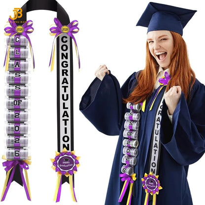Custom Logo Polyester Ribbon Graduation Leis Wholesale Graduation Party Factory Supply