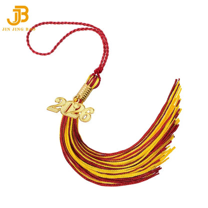 Wholesale Red & White Graduation Tassels Custom Year Charm 2026 Low MOQ for Graduation Ceremony Decor