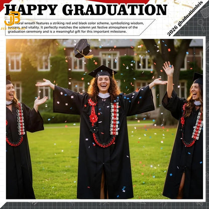 New Arrivals Trendy Graduation Party Gifts Double Braided Honor Ribbon 47.2in Ribbon Leis for College Back to School