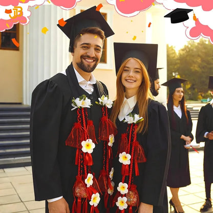 New Arrival Hawaiian Graduation Ribbons Lei Class of 2026 with Bags Graduation Candy Lei for Graduation Gift