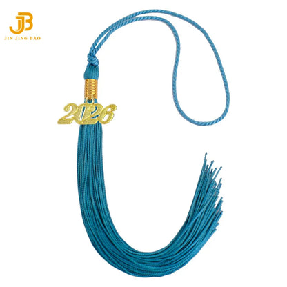 Wholesale Graduation Tassel 2026 Solid Color With Gold Tassel Charm for Graduation Cap Decorations