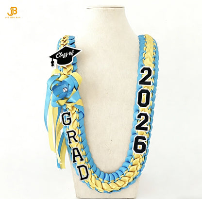 Hot Sale Graduation Leis for College High School Party Favor - Class of 2026 Gorgeous Graduation Ribbon Lei Necklace