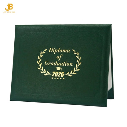 Graduation Diploma Cover Class of 2026 for 8.5x11 Certificate Holder Grain Leather