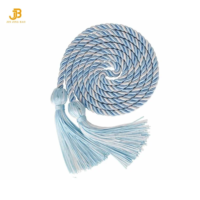 Cords Sky Blue&White Solid Color Graduation Honor Cords Graduation Cords