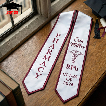 Small MOQ Custom Embroidered Graduation Shawl Non-fade Printing Factory Straight Wholesale for Colleges