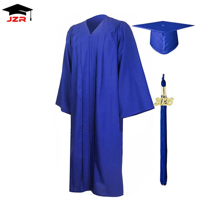 2026 Factory Wholesale American University Black Graduation Gowns Hat Graduation Gown and Cap & Graduation Toga Set in Stock