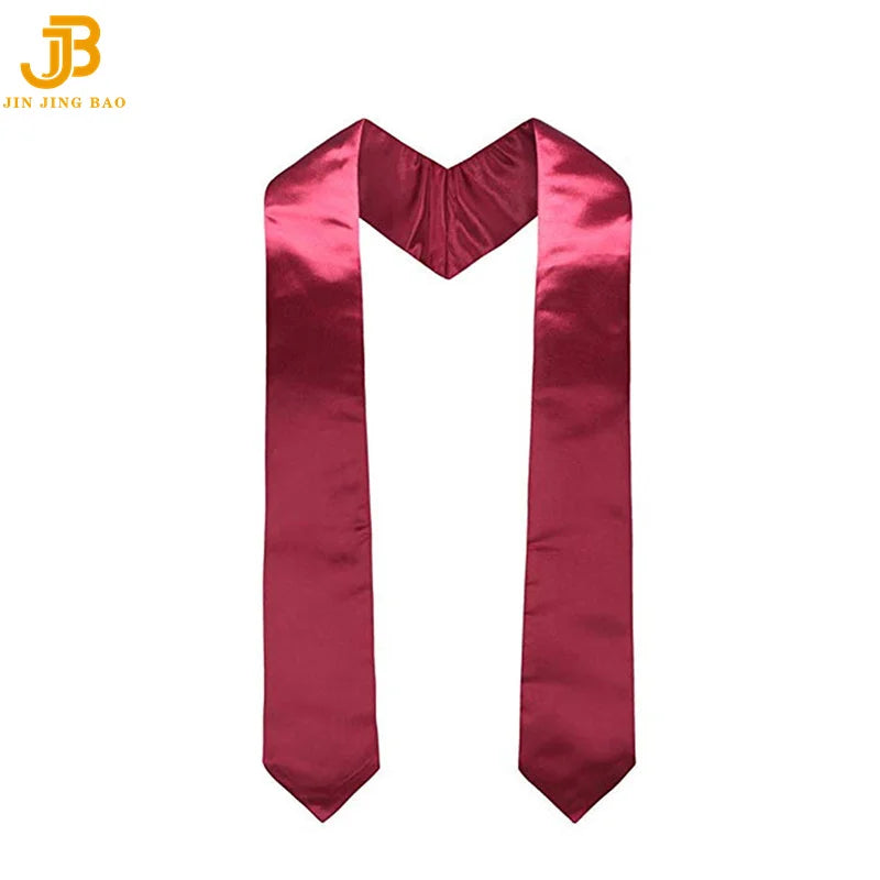 53" 60" 72" White Sublimation Satin Polyester Graduation Sash Unisex Blank Stole for School Uniform JJB Brand In-Stock Adults