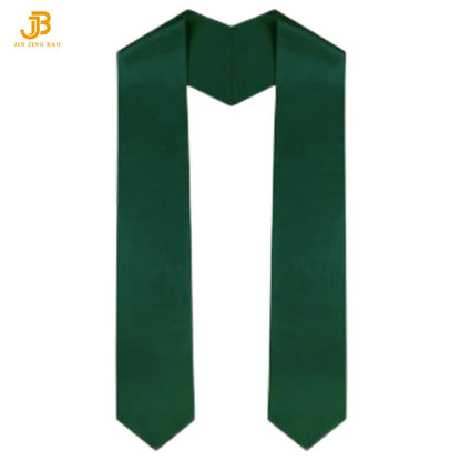 100% Polyester Satin Finish Red Color Plain Satin Graduation Honor Stoles or Sashes