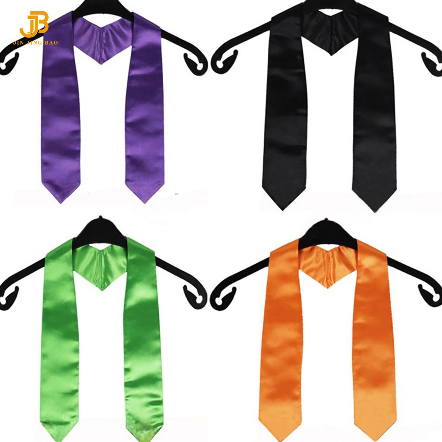 2025 Blank Kids Graduation Stole  Plain Color Unisex Graduation Sash