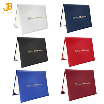 Imprinted Diploma Cover 8.5 X 11 PU Leather Certificate Covers Graduation Document Holder File Folder