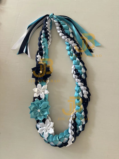 Wholesale 2026 Colorful Cords Ribbon Handmade Honor Braided Rope Set Lei Graduation Necklace Decoration