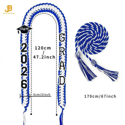 2026 Graduation Ribbon Leis Honor Cord Double Braided Ribbon Garland Graduation Leis