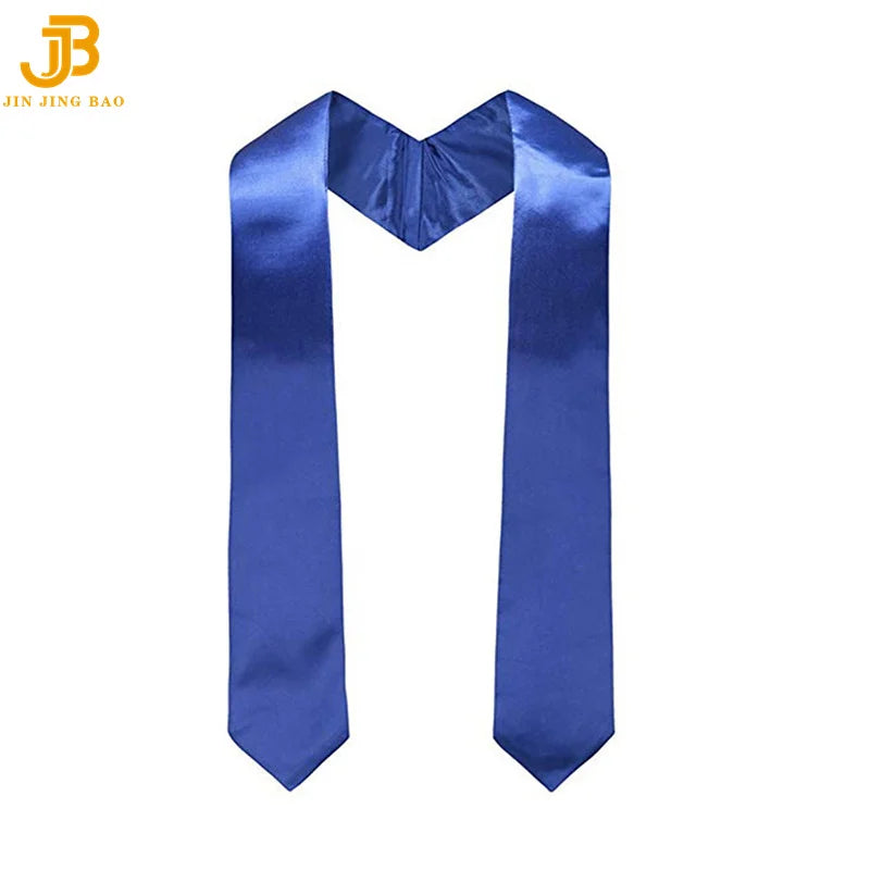 53" 60" 72" White Sublimation Satin Polyester Graduation Sash Unisex Blank Stole for School Uniform JJB Brand In-Stock Adults
