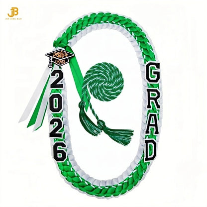 2026 New Trendy Multi-Color Handmade Graduation Garland Woven Necklace Braided Necklaces and Leis Gift Ribbon Necklace
