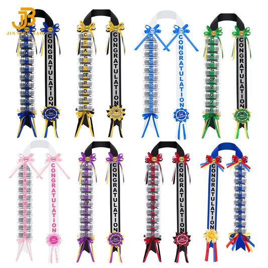 Custom Logo Polyester Ribbon Graduation Leis Source Factory Wholesale for Graduation Party