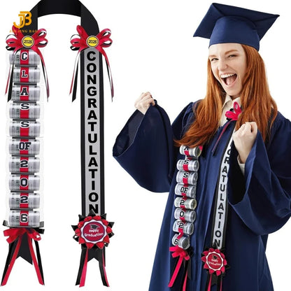 Custom Polyester Ribbon Flower Leis Wholesale Graduation Birthday Necklace with Logo Support