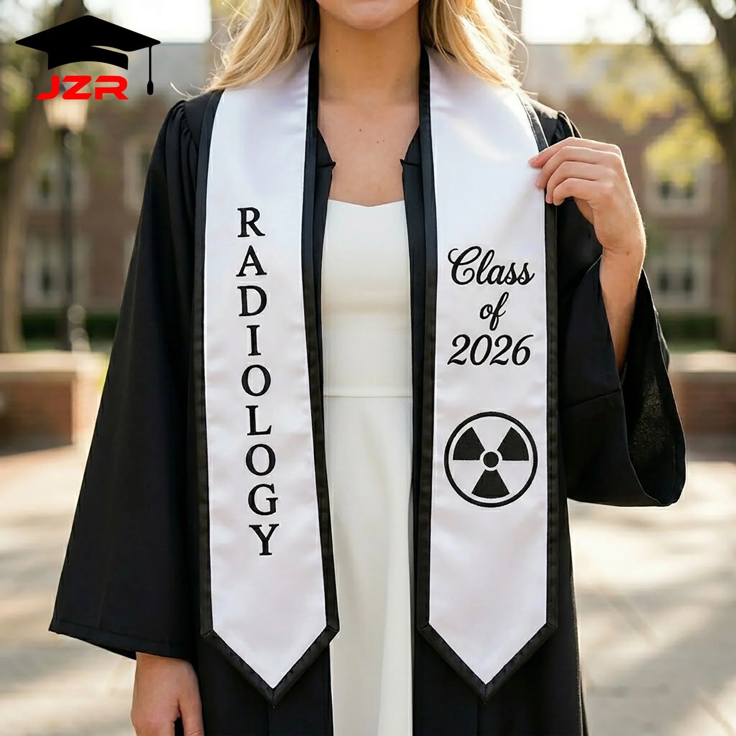 Small MOQ Custom Embroidered Graduation Shawl Non-fade Printing Factory Straight Wholesale for Colleges