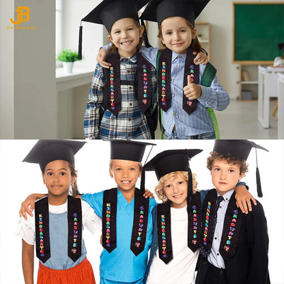 2025 Custom Mexican Graduation Stole Black Color Graduation Sash for Kids