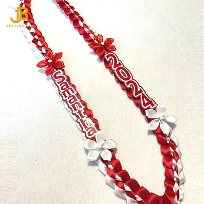 2025 New Graduation Lei Features 4 Floral Decorations Graduation Ceremonies and Parties Graduation Ribbon Leis