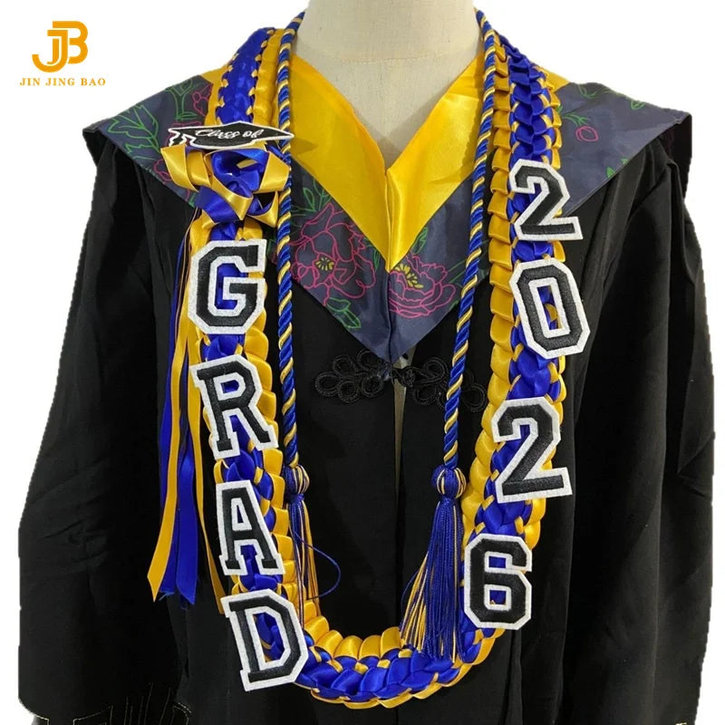 2026 Graduation Ceremony Double-Layer Graduation Gift Ribbon Honor Rope Polyester Graduation Leis