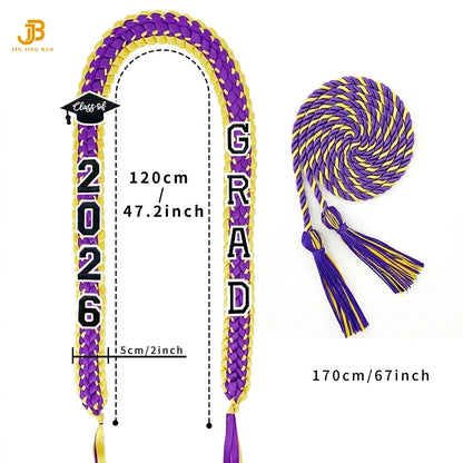 2026 Graduation Ribbon Leis Honor Cord Double Braided Ribbon Garland Graduation Leis