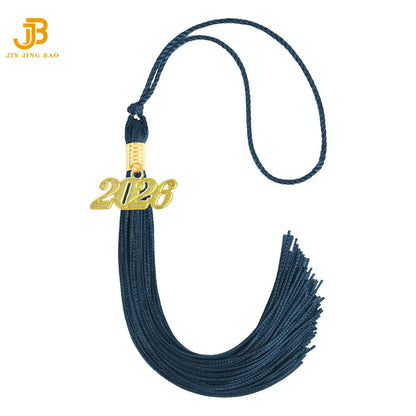 Wholesale Graduation Tassel 2026 Solid Color With Gold Tassel Charm for Graduation Cap Decorations