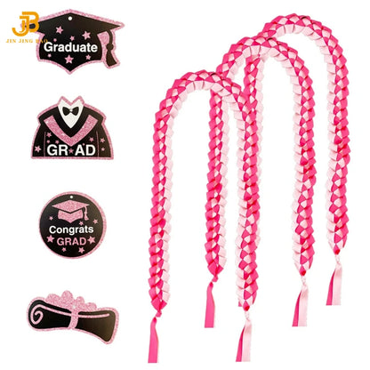 2026 Graduation Velvet Ribbon Lei Braided Necklaces and Garland High School College Party Decorations and Gifts