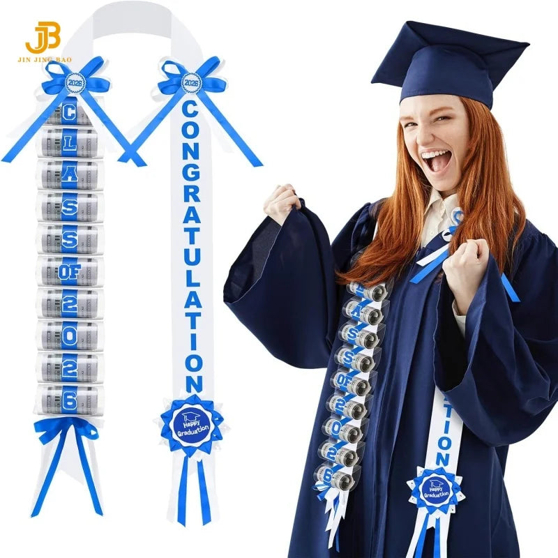 Custom Logo Polyester Ribbon Graduation Leis Source Factory Wholesale for Graduation Party