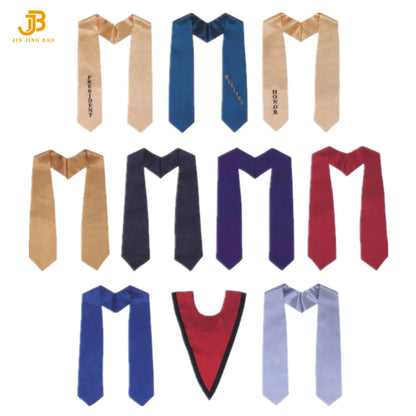 2025 Blank Kids Graduation Stole  Plain Color Unisex Graduation Sash
