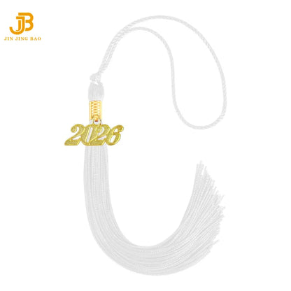 Wholesale Graduation Tassel 2026 Solid Color With Gold Tassel Charm for Graduation Cap Decorations
