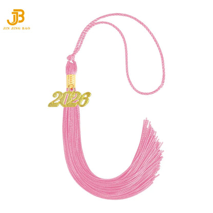 Wholesale Graduation Tassel 2026 Solid Color With Gold Tassel Charm for Graduation Cap Decorations