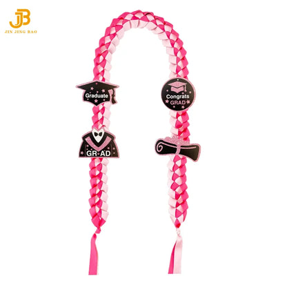 2026 Graduation Velvet Ribbon Lei Braided Necklaces and Garland High School College Party Decorations and Gifts
