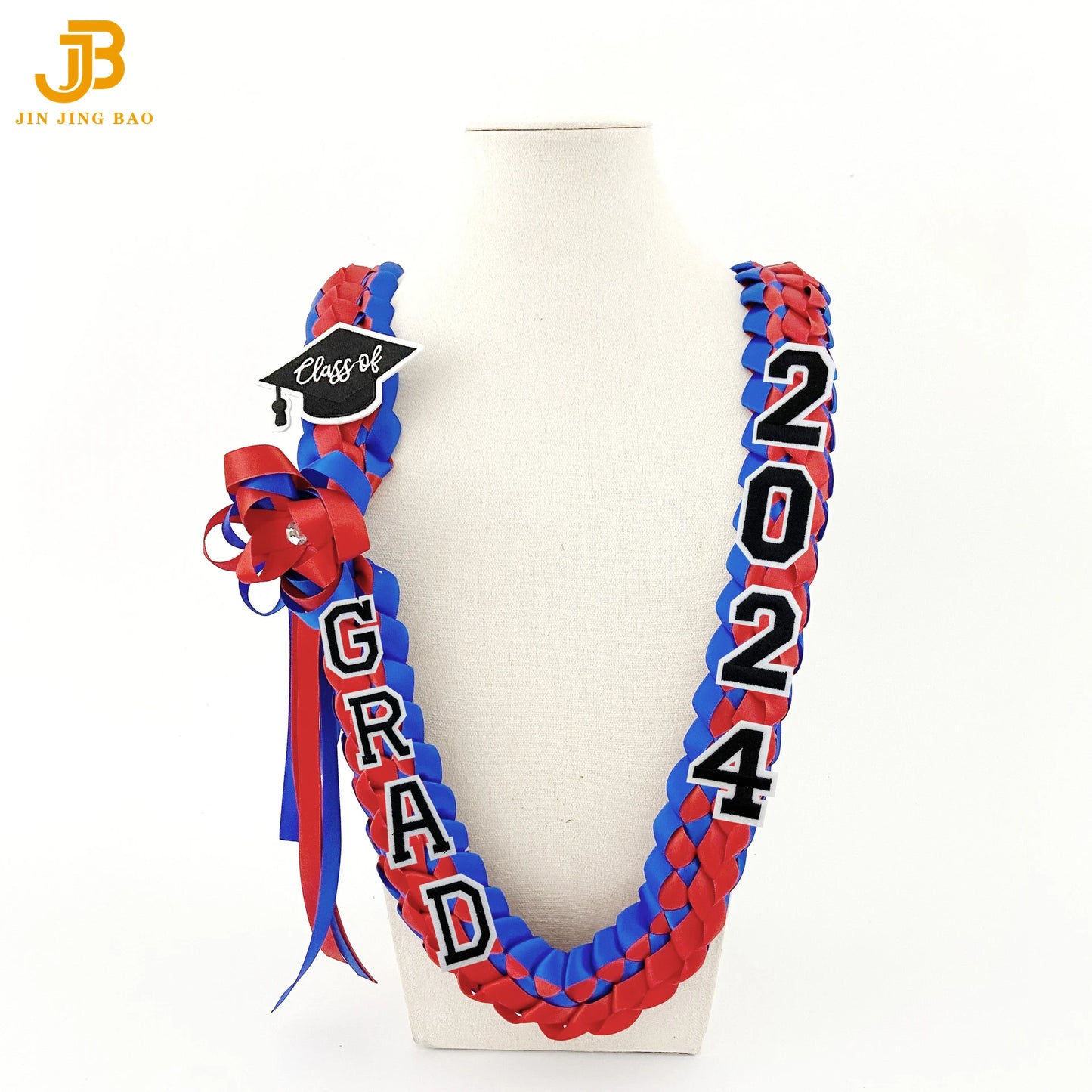Beautiful Graduate Ribbon Leis Double Satin Garland Hand-woven Gift with Ribbon Master's Pendant