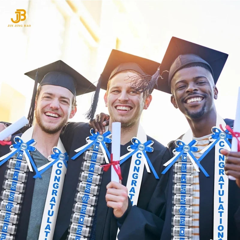 Graduation Ribbons Lei Class 2026 Double Braided Gift 8 Colors Available