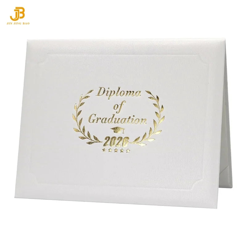 Graduation Diploma Cover Class of 2026 for 8.5x11 Certificate Holder Grain Leather