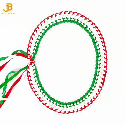 Lei Home Enhancements Necklace with Ribbon Bow Closure Graduation Gift Men Women Kids Party Accessories Hawaii Flower Lei