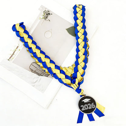 2026 New University Ceremony Celebration Wreath Woven Collar Honor Rope Handmade Graduation Ribbon Leis