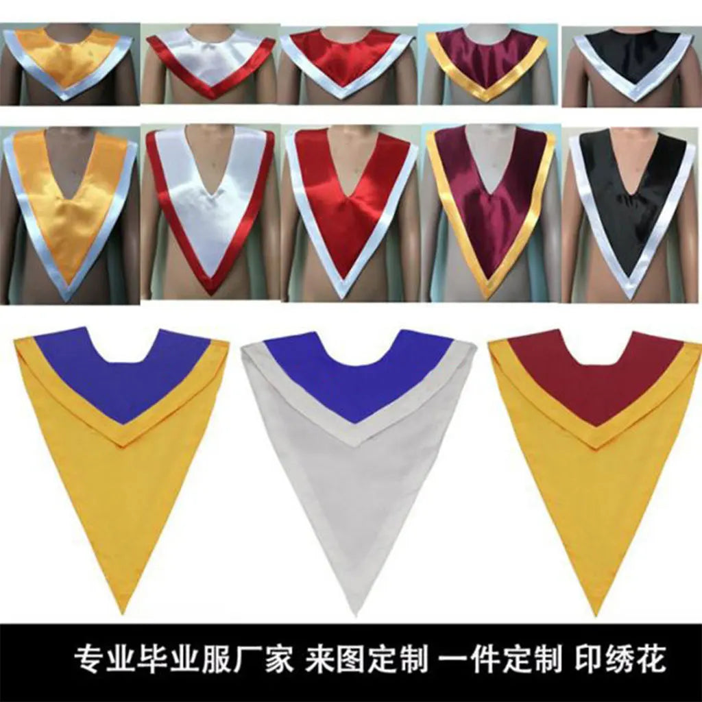 Customized Church Sash Choir Stole With Border Royal Maroon and White Reversible Choir Stoles