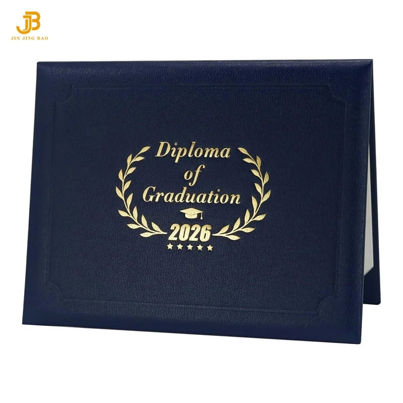 Graduation Diploma Cover Class of 2026 for 8.5x11 Certificate Holder Grain Leather