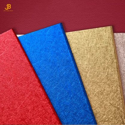 Blue Heavyweight Cardboard Certificate Holder A4 8K Custom Gold Trifold Diploma Cover With Square Button