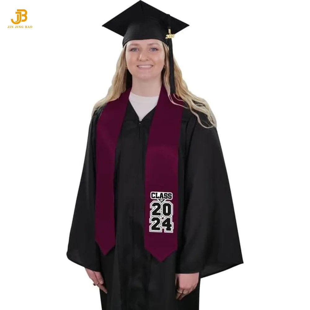 Customized Cheap Flag Satin Adult Student Graduation Sash Fashion Accessories for Ceremony Stole