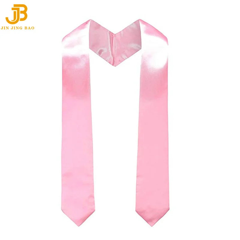 53" 60" 72" White Sublimation Satin Polyester Graduation Sash Unisex Blank Stole for School Uniform JJB Brand In-Stock Adults