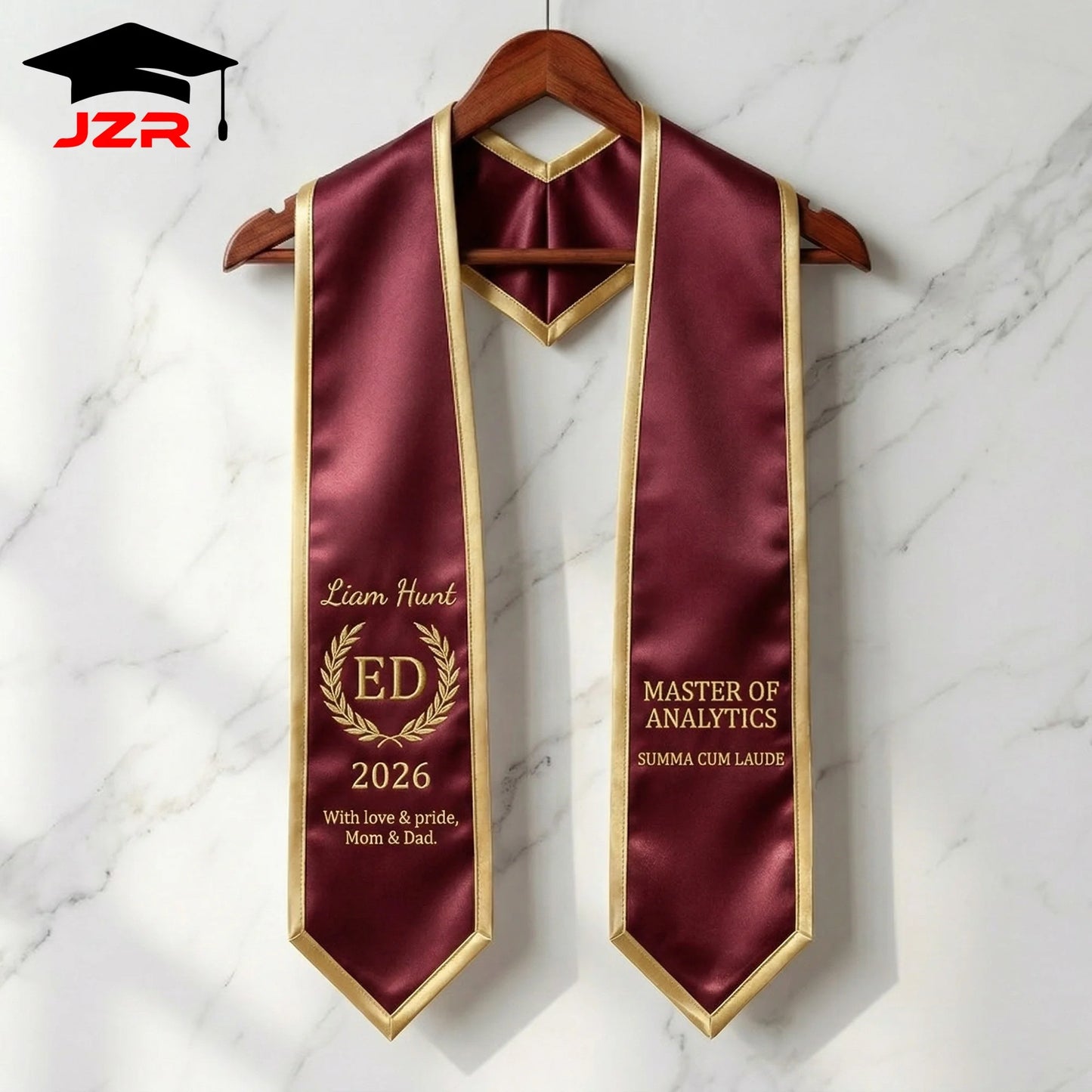 Direct Manufacturer Grad Sash Custom Print & Embroidery Graduation Ceremony Accessory