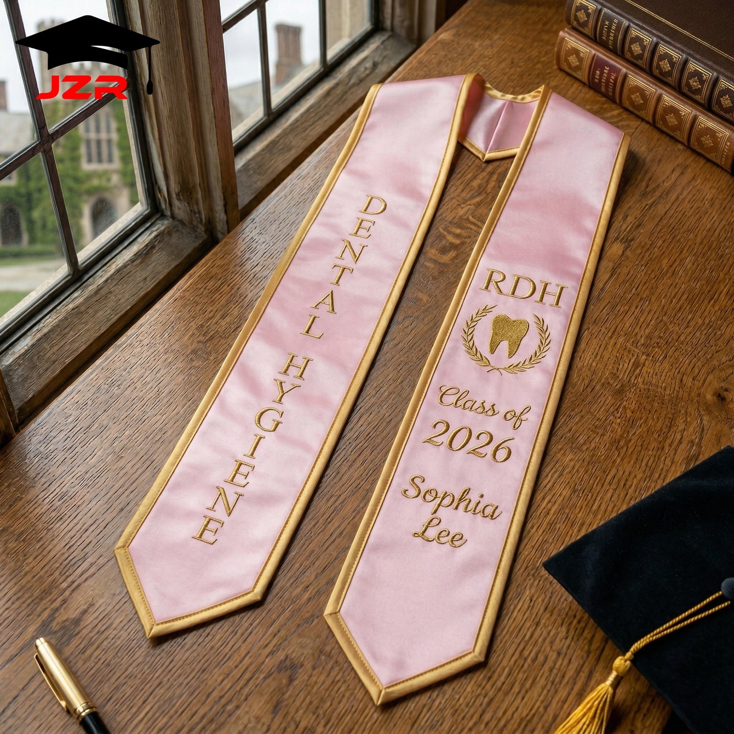 Small MOQ Custom Embroidered Graduation Shawl Non-fade Printing Factory Straight Wholesale for Colleges