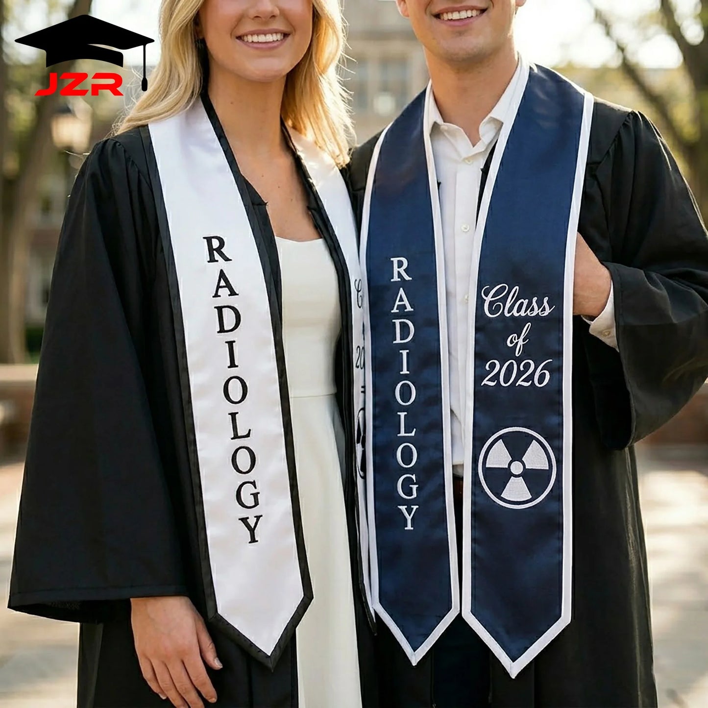 Small MOQ Custom Embroidered Graduation Shawl Non-fade Printing Factory Straight Wholesale for Colleges