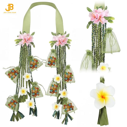 New Arrival Hawaiian Graduation Ribbons Lei Class of 2026 with Bags Graduation Candy Lei for Graduation Gift