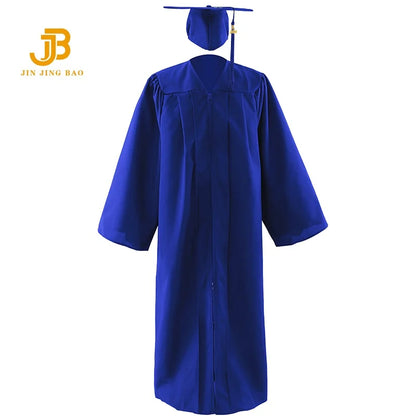 A Set of Black Graduation Gown and Caps for Graduation Ceremony Graduation Robe with Stole